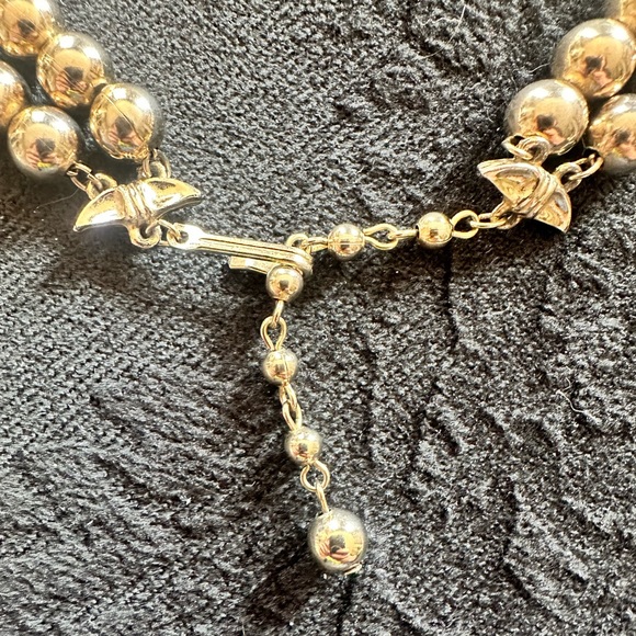 Two Strand Silver Tone Necklace - Picture 7 of 8